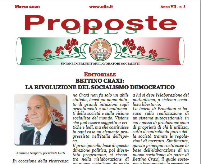 Periodico Proposte UILS – N. 3 – Marzo 2020