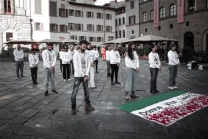manifestazione per liberazione iraniani incarcerati a Firenze di Donna Vita Libertà